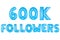 Six hundred thousand followers, blue color