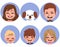 Six Member Family Avatar Icons