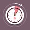 Six Minutes Retro Vector Clock Icon