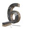 `six` number shaped chalkboard