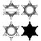 Six pointed sheriffs star set