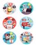 Six Round Spam Bot Icons
