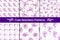Six seamless patterns with bows. White background.