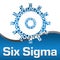 Six Sigma Dotted Gear Blue Square