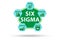 Six sigma illustration - lean management concept