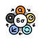 six sigma manufacturing engineer color icon vector illustration