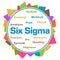 Six Sigma Word Cloud Colorful Abstract Circular
