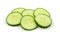Six slices of fresh cucumber