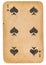 Six of Spades old grunge soviet style playing card