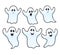 Six Spooky Halloween ghosts