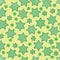 Six star watercolor green glitter seamless pattern