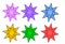 Six Stars in Attractive Colors