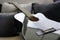 Six stringed acoustic guitar