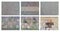 Six various images of used street sett textures