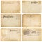 Six Vintage Unstamped Post Cards