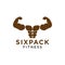 Sixpack belly and strong muscle logo design template