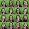 Sixteen different facial expressions