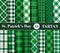 Sixteen Set of Tartan Seamless Patterns St. Patrick`s Day