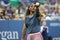 Sixteen times Grand Slam champion Serena Williams during his first round doubles match at US Open 2013