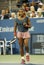 Sixteen times Grand Slam champion Serena Williams during his first round doubles match at US Open 2013