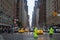 Sixth Avenue cross-section New York street in the rain Manhattan