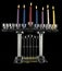 The sixth  day Hanukkah menorah crystal lamp