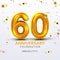 Sixtieth Anniversary Celebration Number Vector