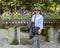 Sixty-five year-old female Korean tourist in the Garden of the Villa Carlotta in Tremezzo.