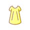 Size free woman gown outline icon. Baby doll style. Homewear and sleepwear. Isolated vector stock illustration