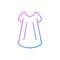 Size free woman gown outline icon. Baby doll style. Homewear and sleepwear. Purple gradient symbol