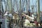 Size sailing ships at the quayside