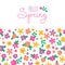 Sizon card Hello Spring with cute flowers