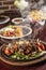 Sizzling beef fajita platter