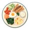 Sizzling Breakfast Delight: Fried Egg with Sausages and Fresh Vegetables