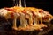 Sizzling Hot pizza melted cheese. Generate Ai