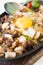 Sizzling pork sisig with raw egg