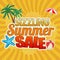 Sizzling summer sale advertising poster design