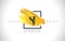 SJ Golden Letter Logo Design with Creative Gold Brush Stroke