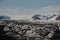 Skaftafellsjokull glacier, in Skaftafell, part of Vatnajokull glacier, Iceland in summer on sunny day, vintage or retro effect wi