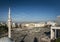 skanderberg main square and mosque in central tirana city albania