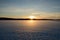 Skandinavien winter sunset frozen lake