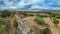 Skarfos ancient venetian watermill remains with surrounding fields, Paphos