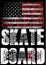 Skate board typography; t-shirt graphics; vectors