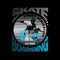 Skate boarding circle design typography, vector graphic illustration, for printing t-shirts and others