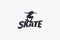 skate logo with a combination of attractive skate lettering and cool skater