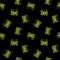 SKATE LOGO SKATEBOARD NEON GREEN SEAMLESS PATTERN BLACK