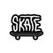 SKATE LOGO SKATEBOARD WHITE