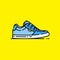 Skate shoes line icon