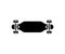 Skateboard black silhouette icon isolated on white background. Flat style. Minimal skate board design.