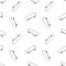 Skateboard black and white seamless pattern